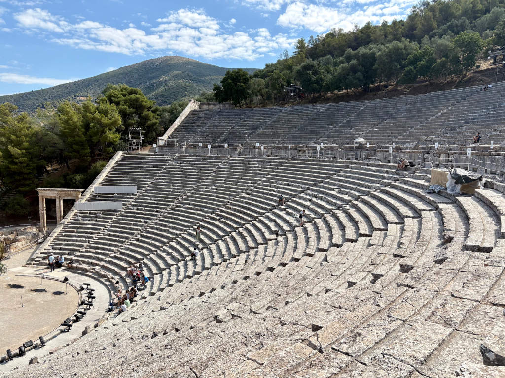 0028 Peloponnes Theater von Epidaurus Schoene Aussichten Touristik