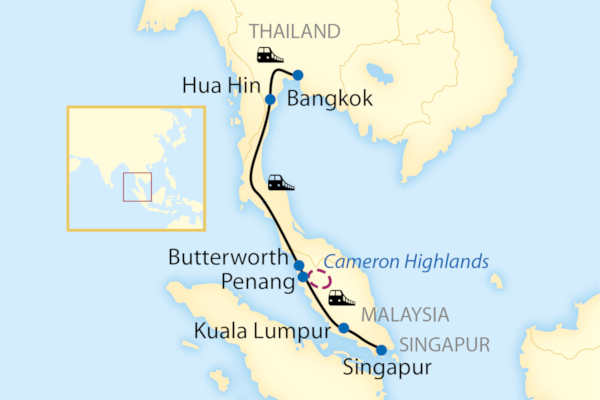 Karte Eastern & Oriental Express